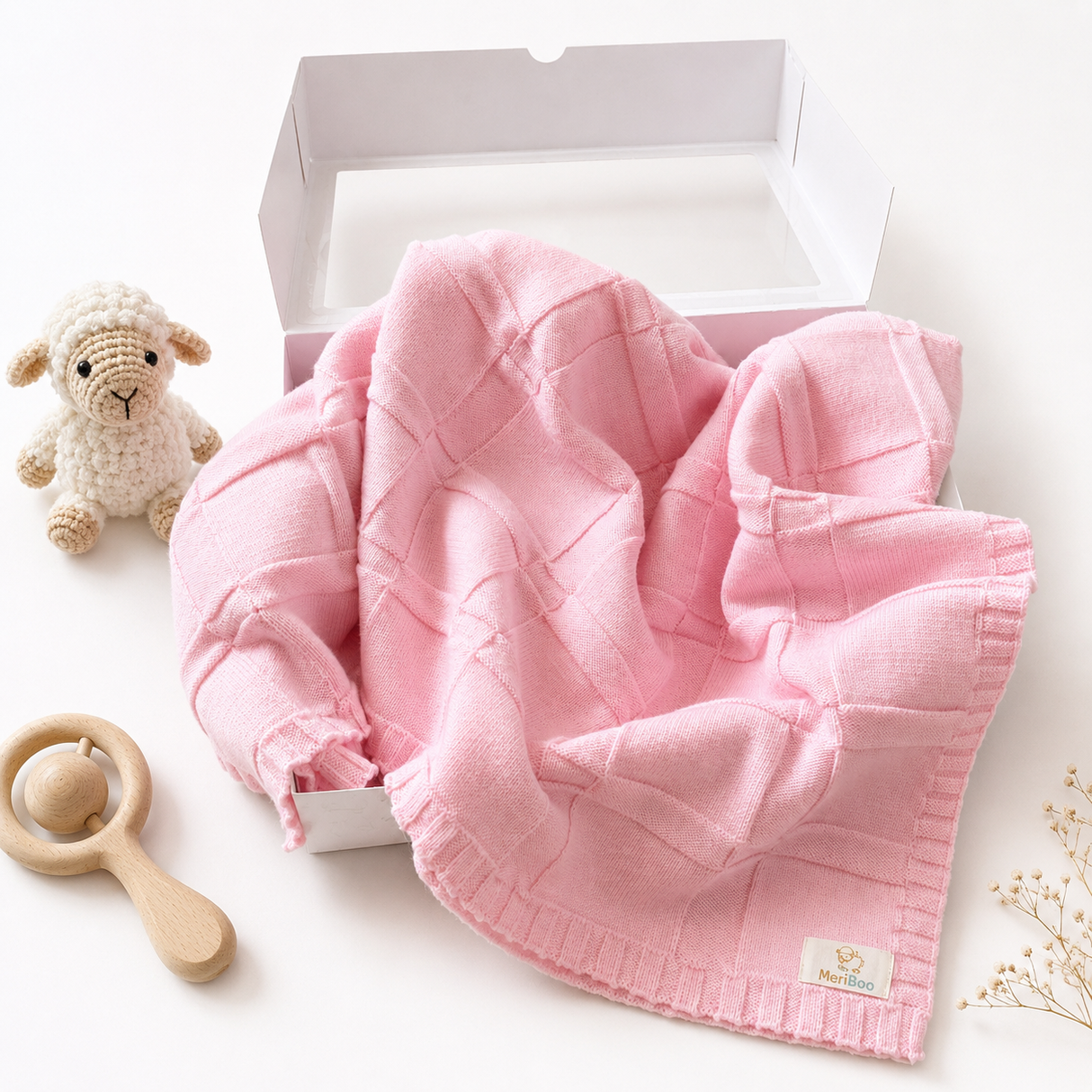 Păturică luxoasă din 100% lână merino certificată