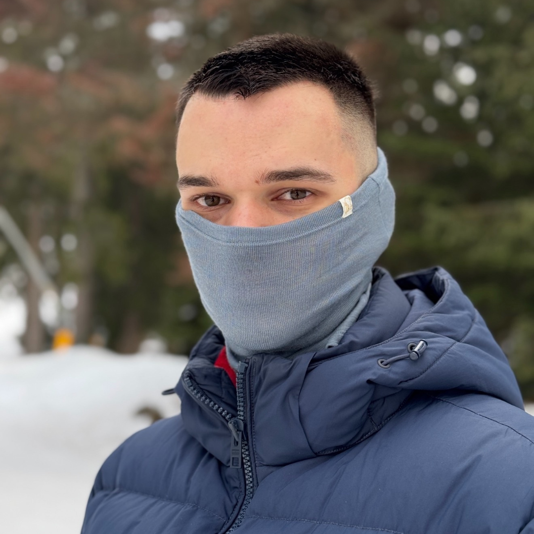 Eșarfă tubulară din 100% lână merinos fină