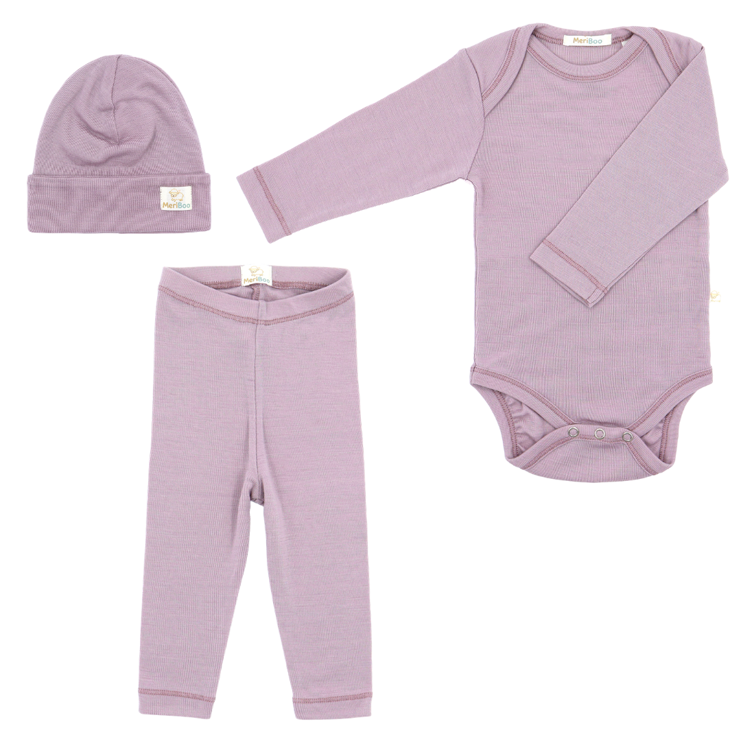 MeriBoo - set de bază din 100% lână merino fină certificată „Mini Essentials”