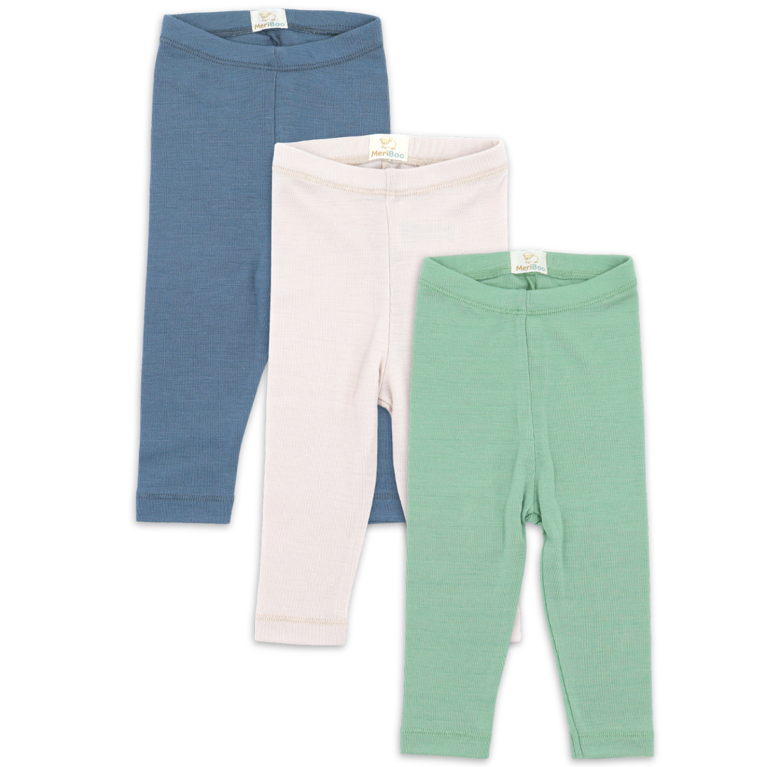 Set of 3 100% merino wool pants