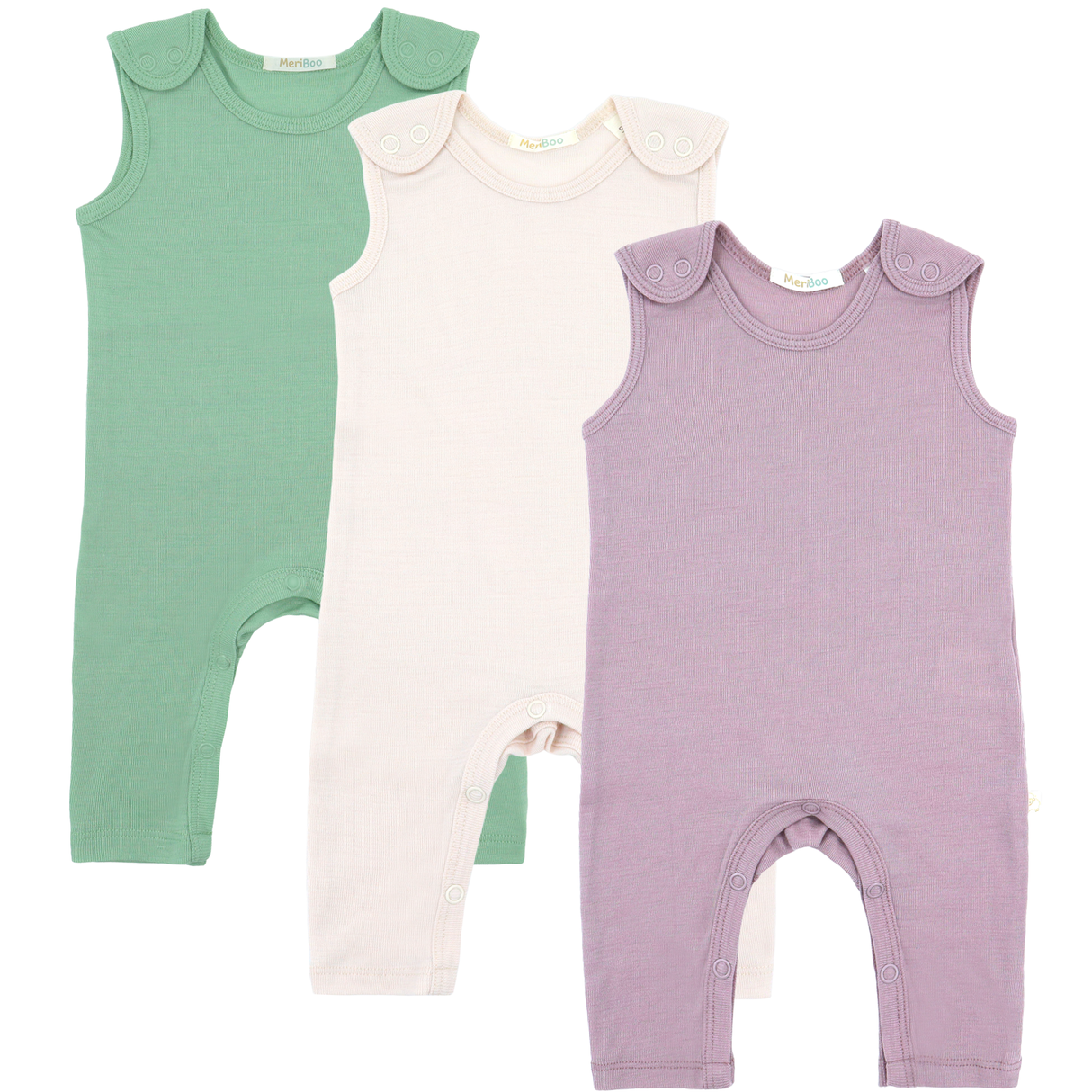 Salopetă (romper) din lână merinos 100% organică, cu nasturi pe umeri