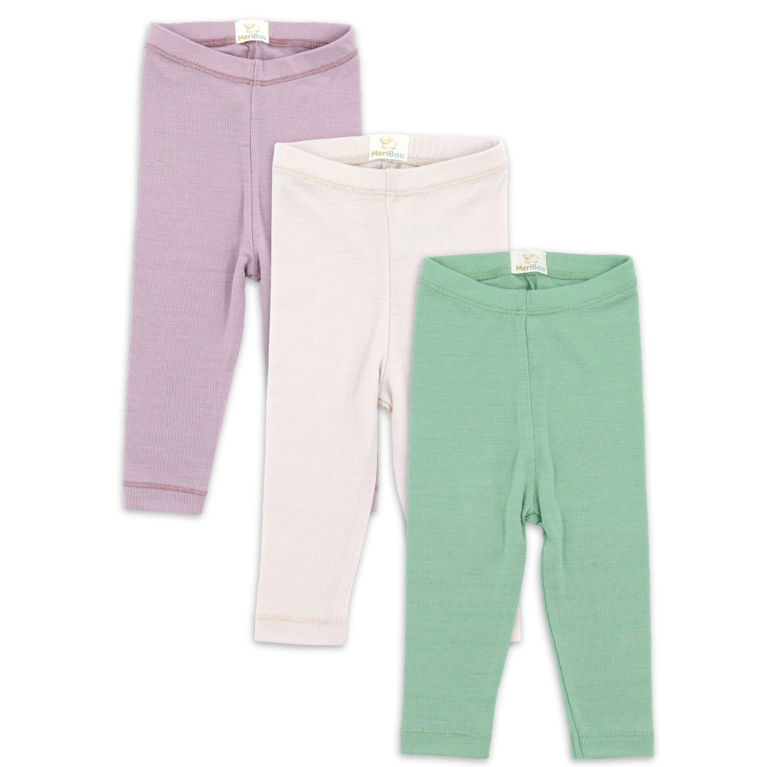 Set of 3 100% merino wool pants