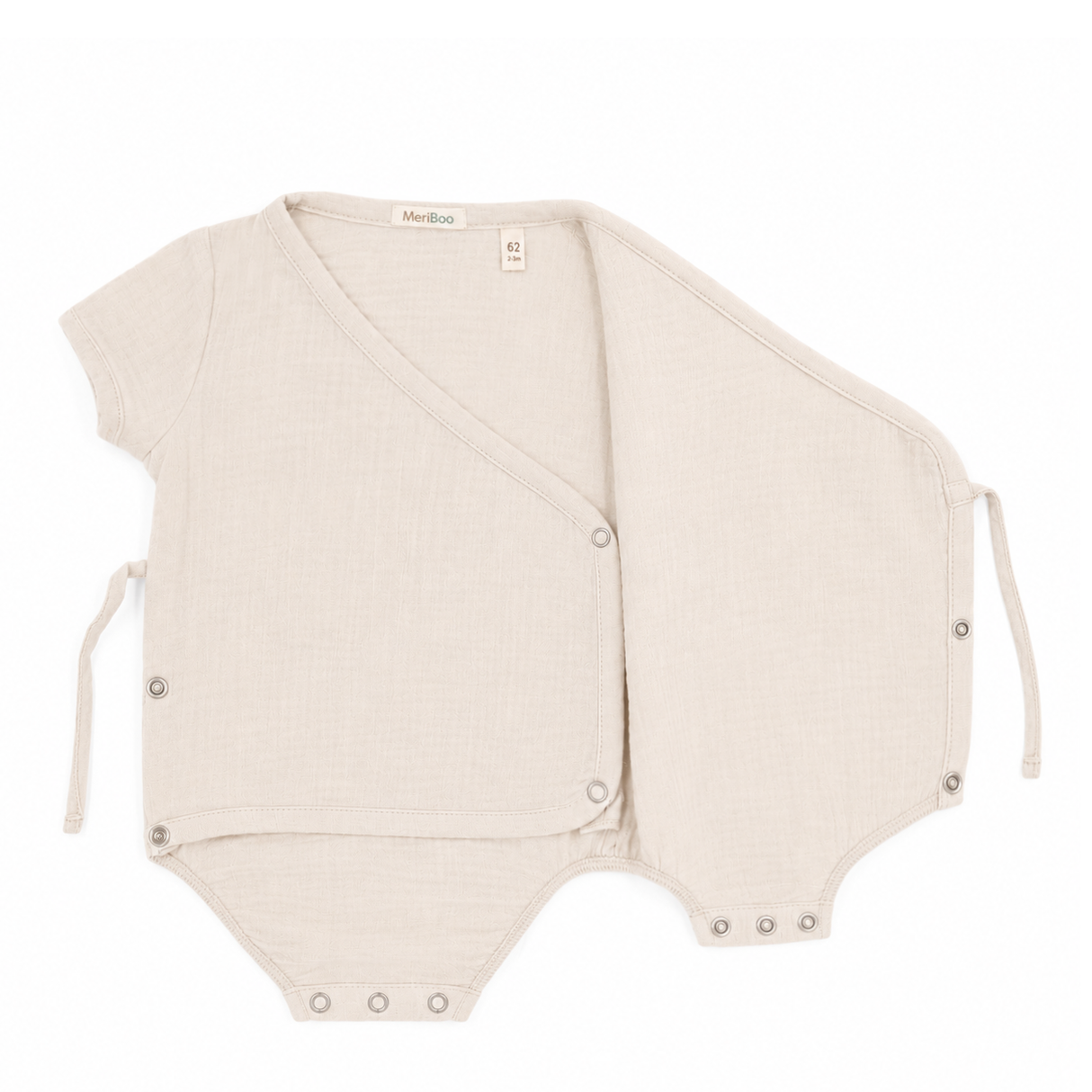 Soft Breeze Wrap-Style Bodysuit made of 100% Organic Muslin