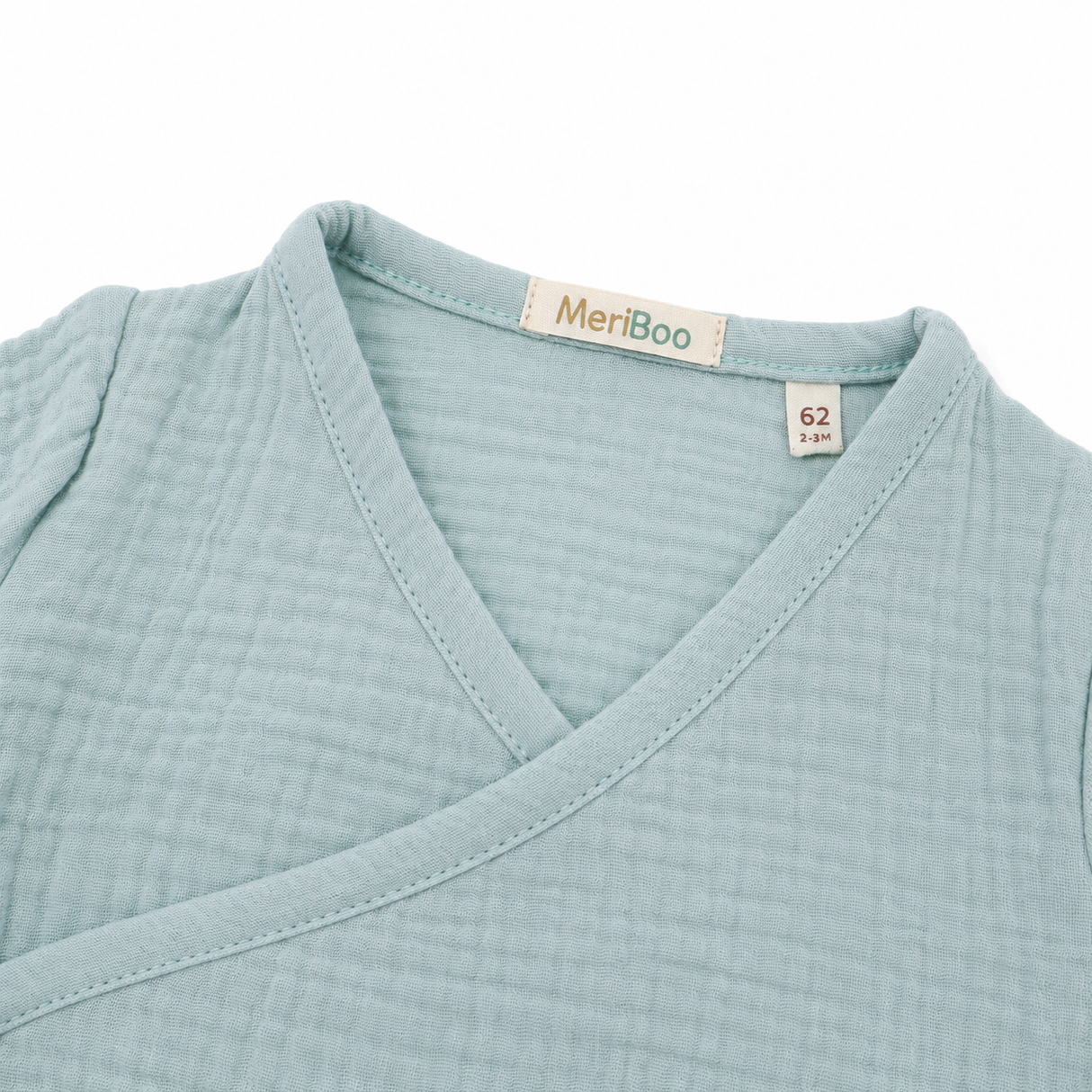 Soft Breeze Wrap-Style Bodysuit made of 100% Organic Muslin