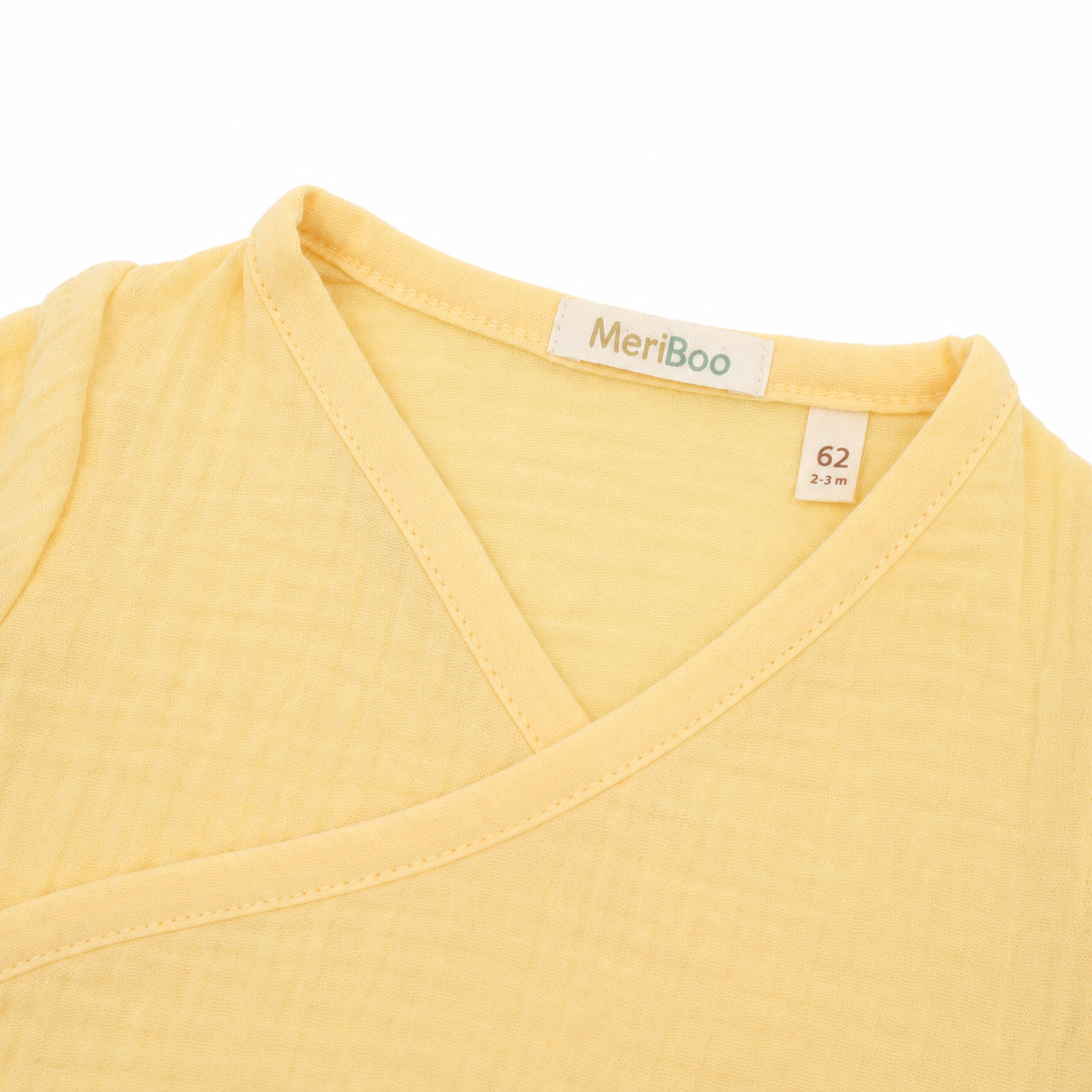 Soft Breeze Wrap-Style Bodysuit made of 100% Organic Muslin