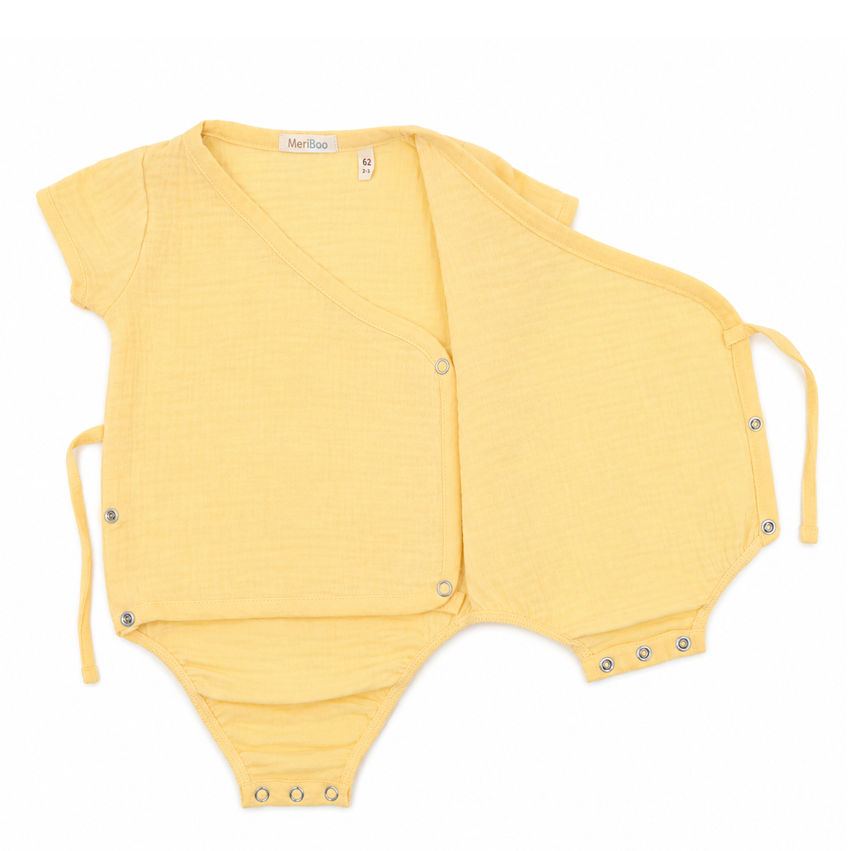 Soft Breeze Wrap-Style Bodysuit made of 100% Organic Muslin