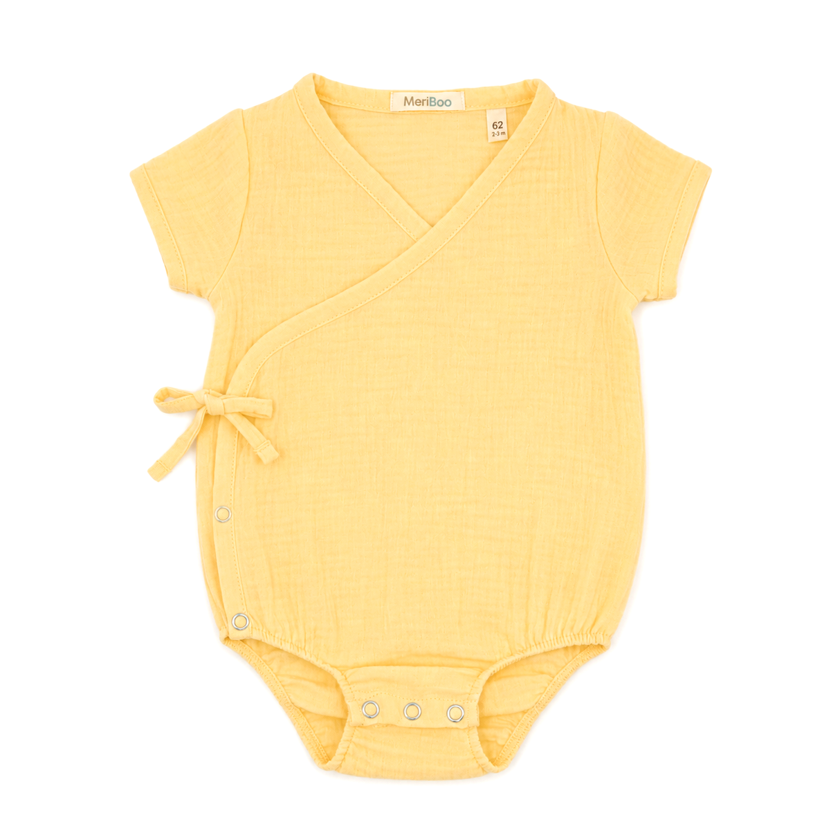Soft Breeze Wrap-Style Bodysuit made of 100% Organic Muslin