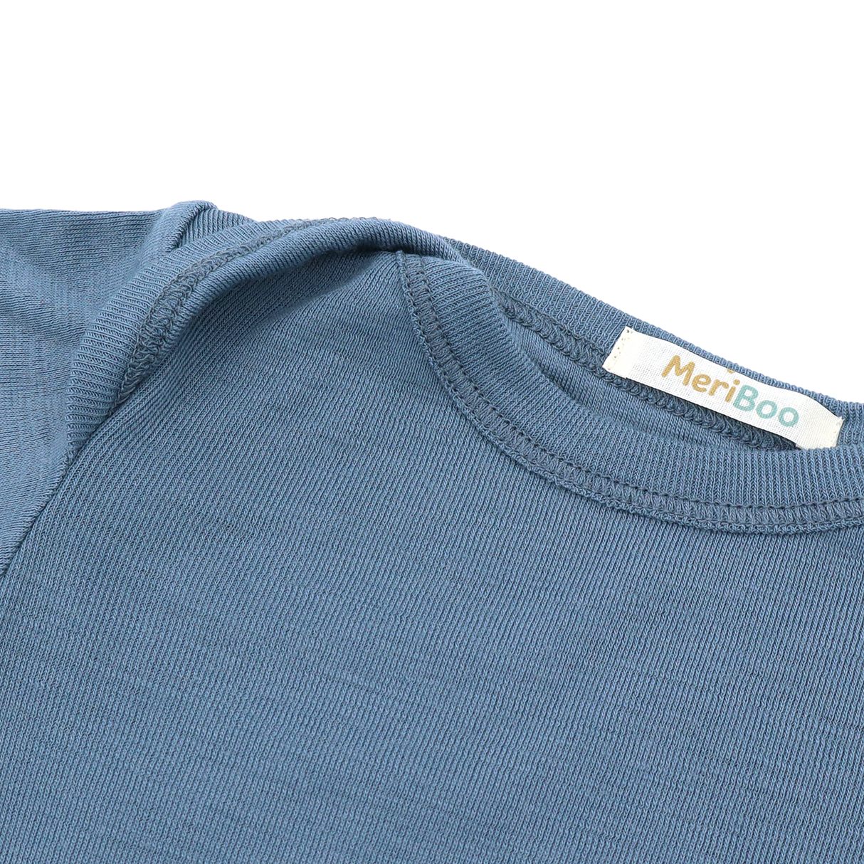 Set of 3 long-sleeved bodysuits with a round neckline, made of 100% certified fine merino wool