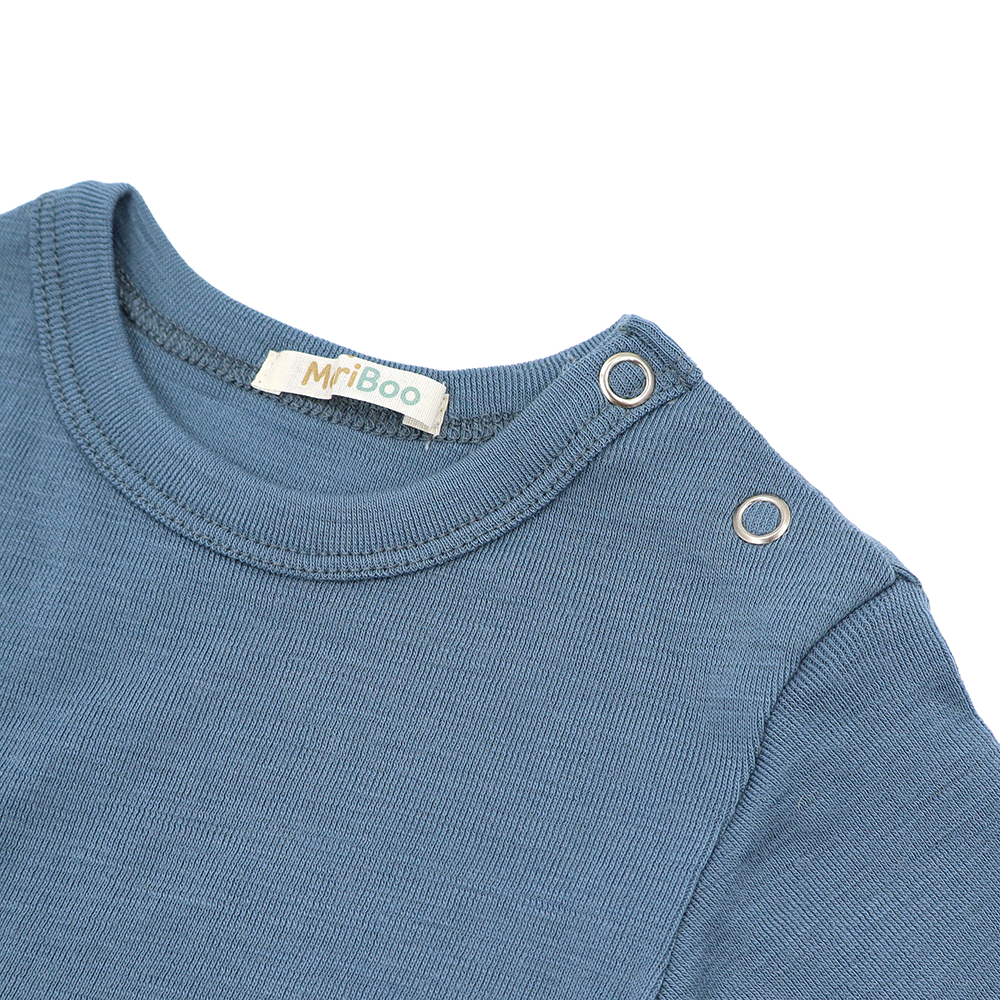 Body cu mânecă lungă din lână merinos 100% organică