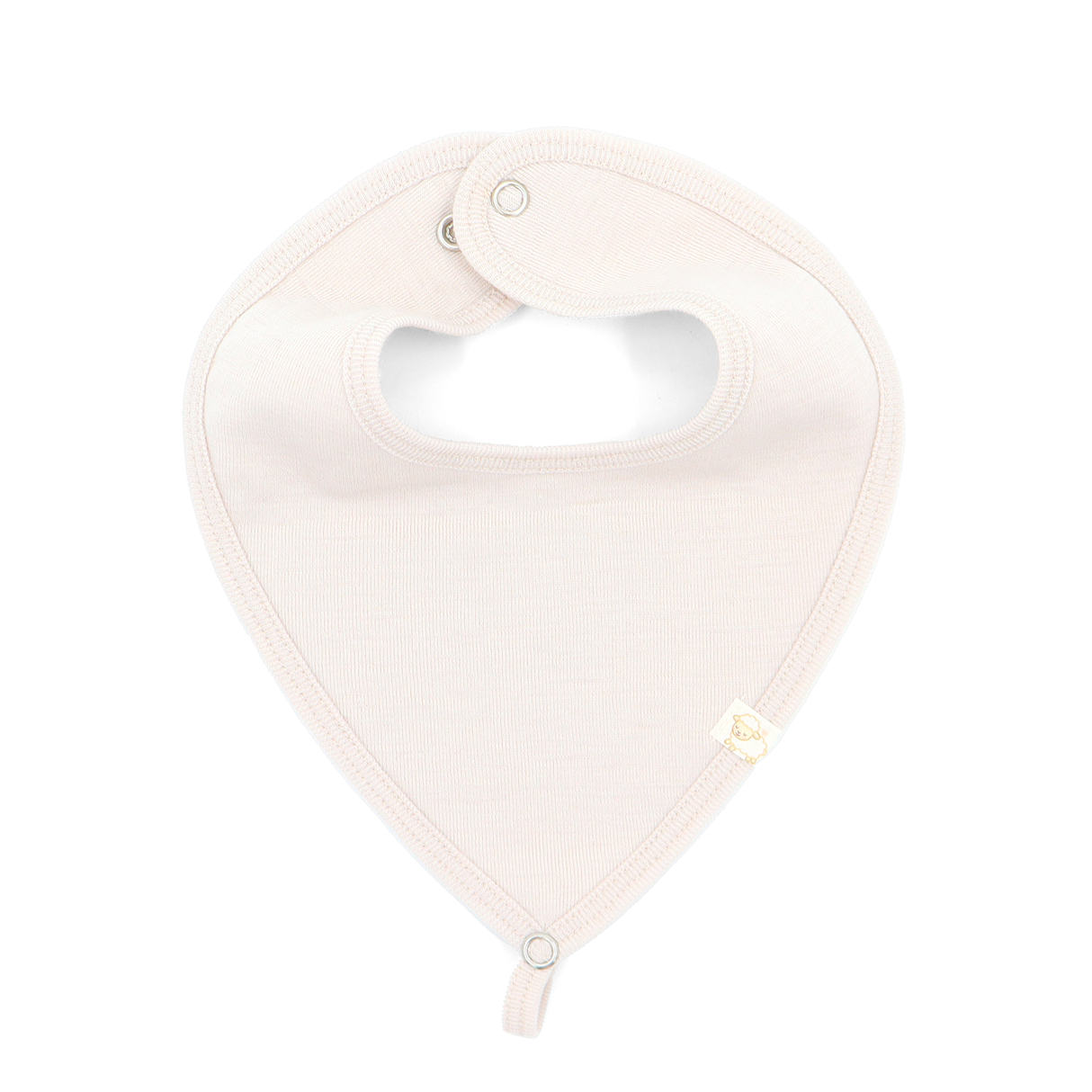 Bib from 100% certified fine merino with a pacifier clip function