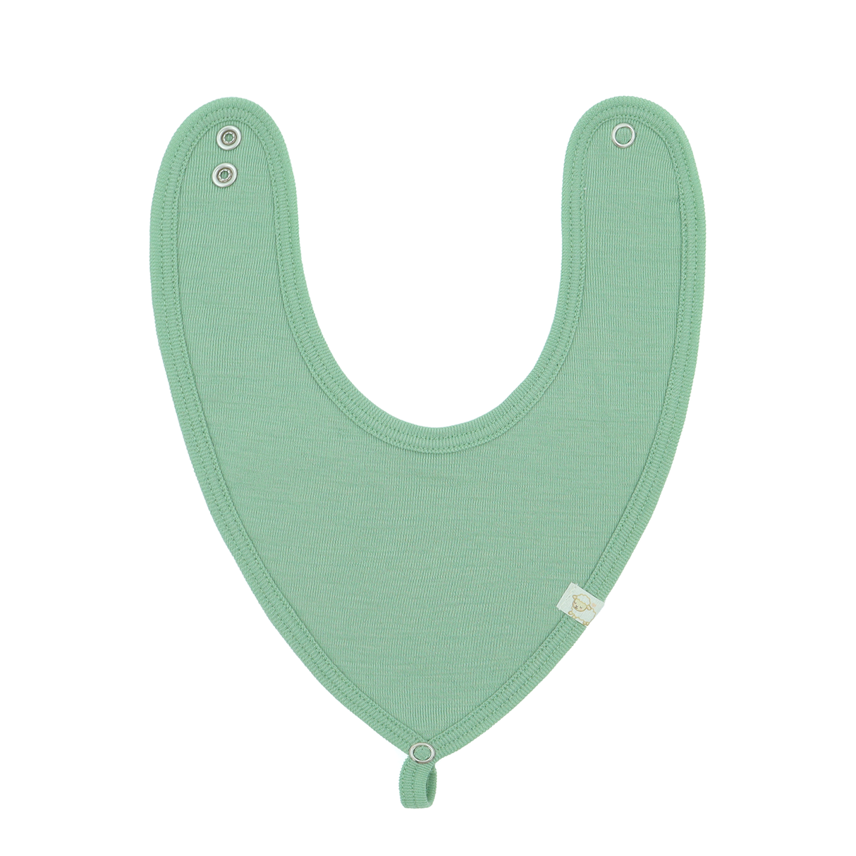 Bavetă din lână merinos cu prindere pentru suzetă