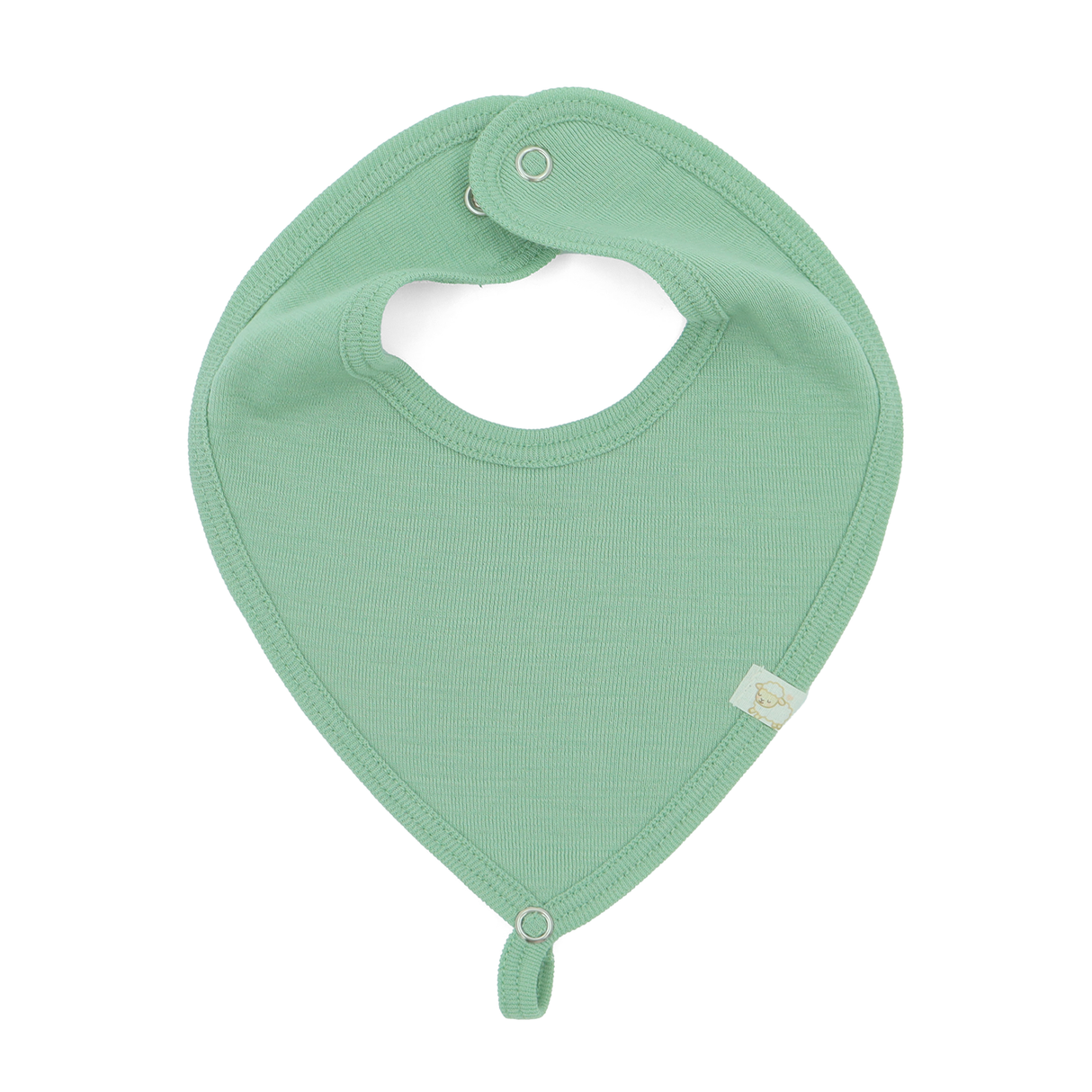 Bib from 100% certified fine merino with a pacifier clip function