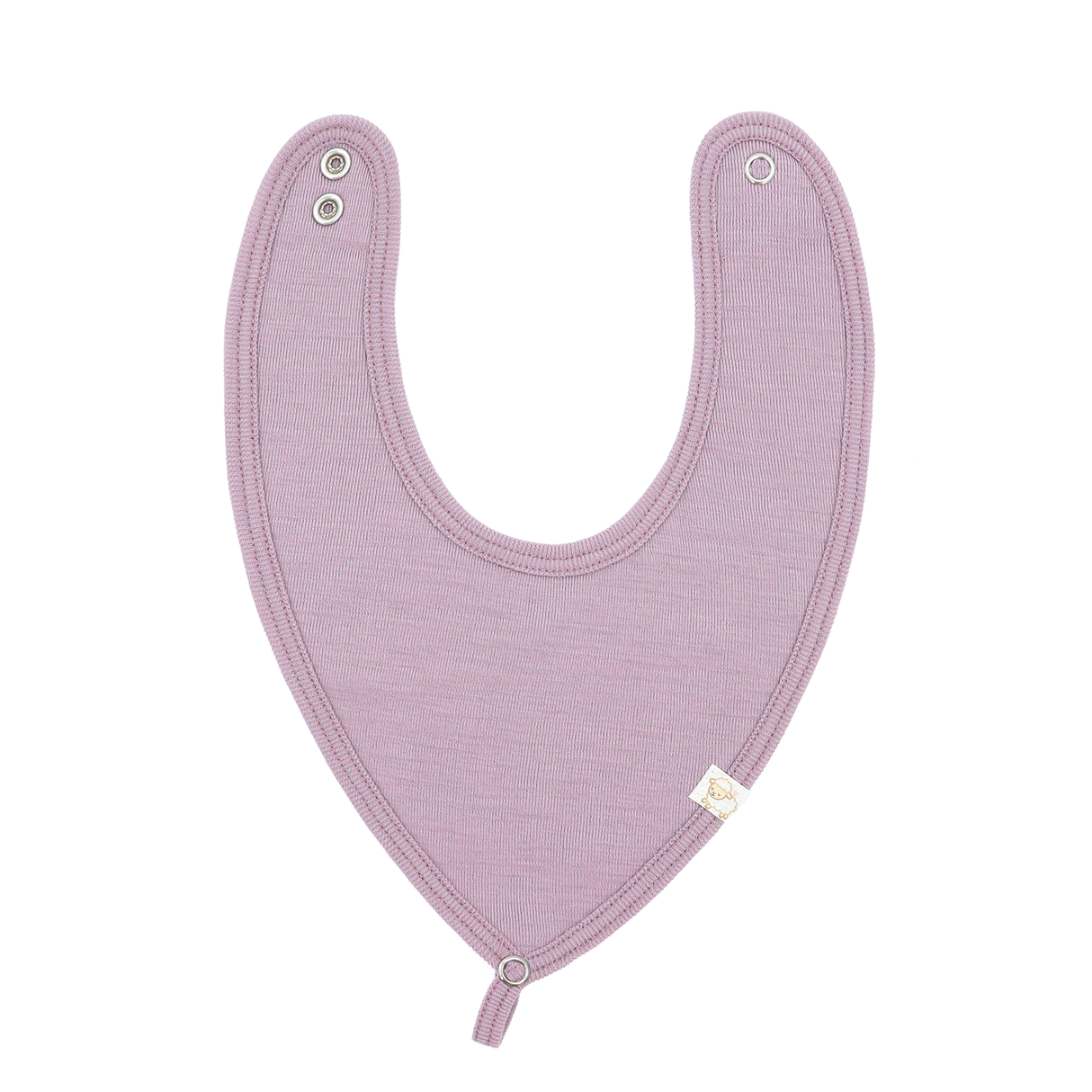 Bib from 100% certified fine merino with a pacifier clip function