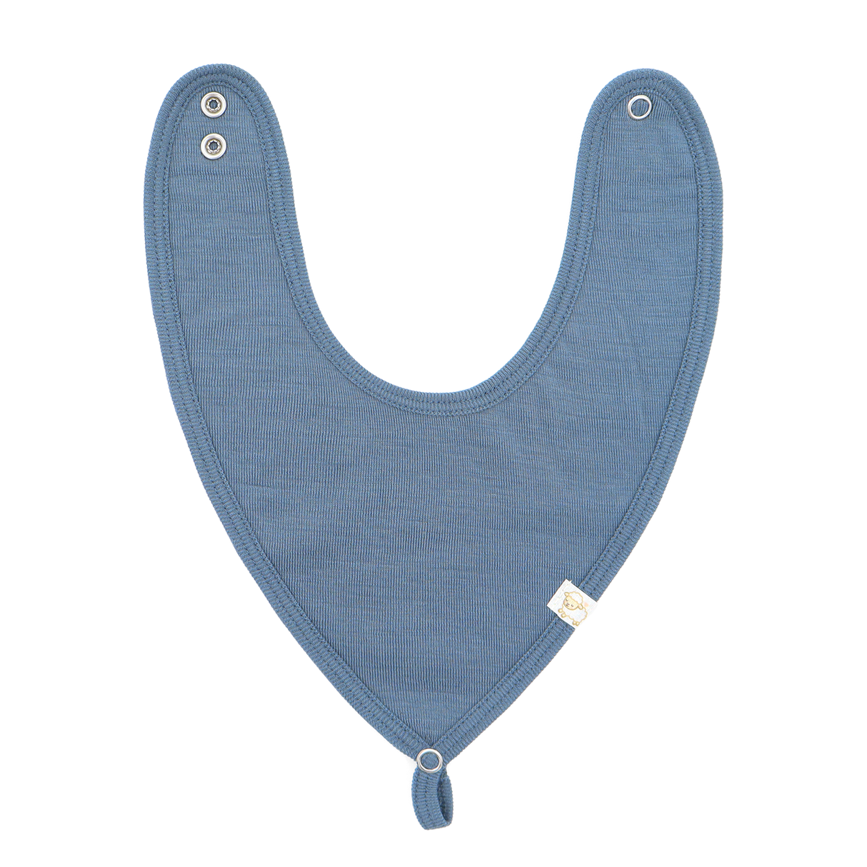 Bib from 100% certified fine merino with a pacifier clip function