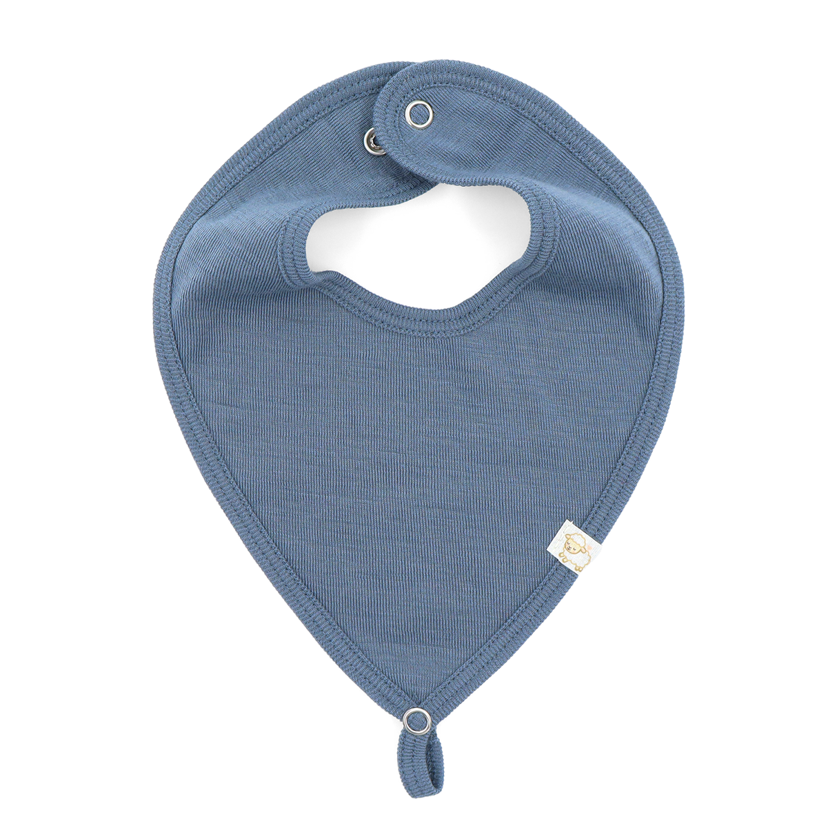 Bib from 100% certified fine merino with a pacifier clip function