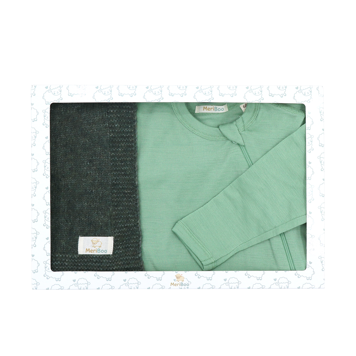 MeriBoo set - salopetă + păturică din lână merino certificată „Sweet Dreams”