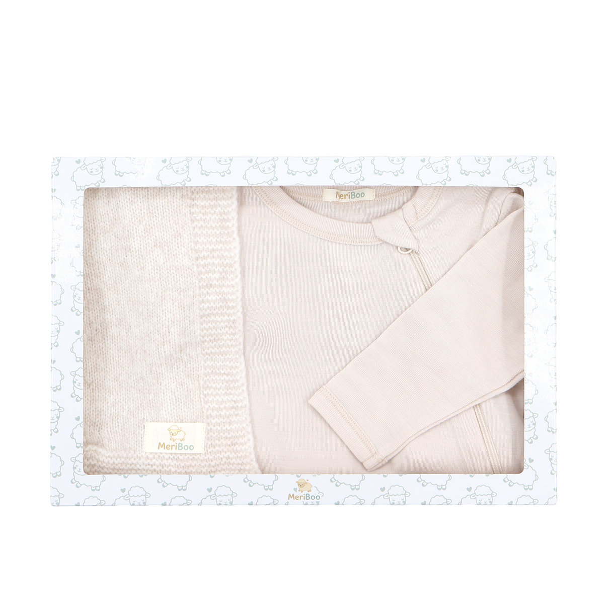 MeriBoo set - salopetă + păturică din lână merino certificată „Sweet Dreams”