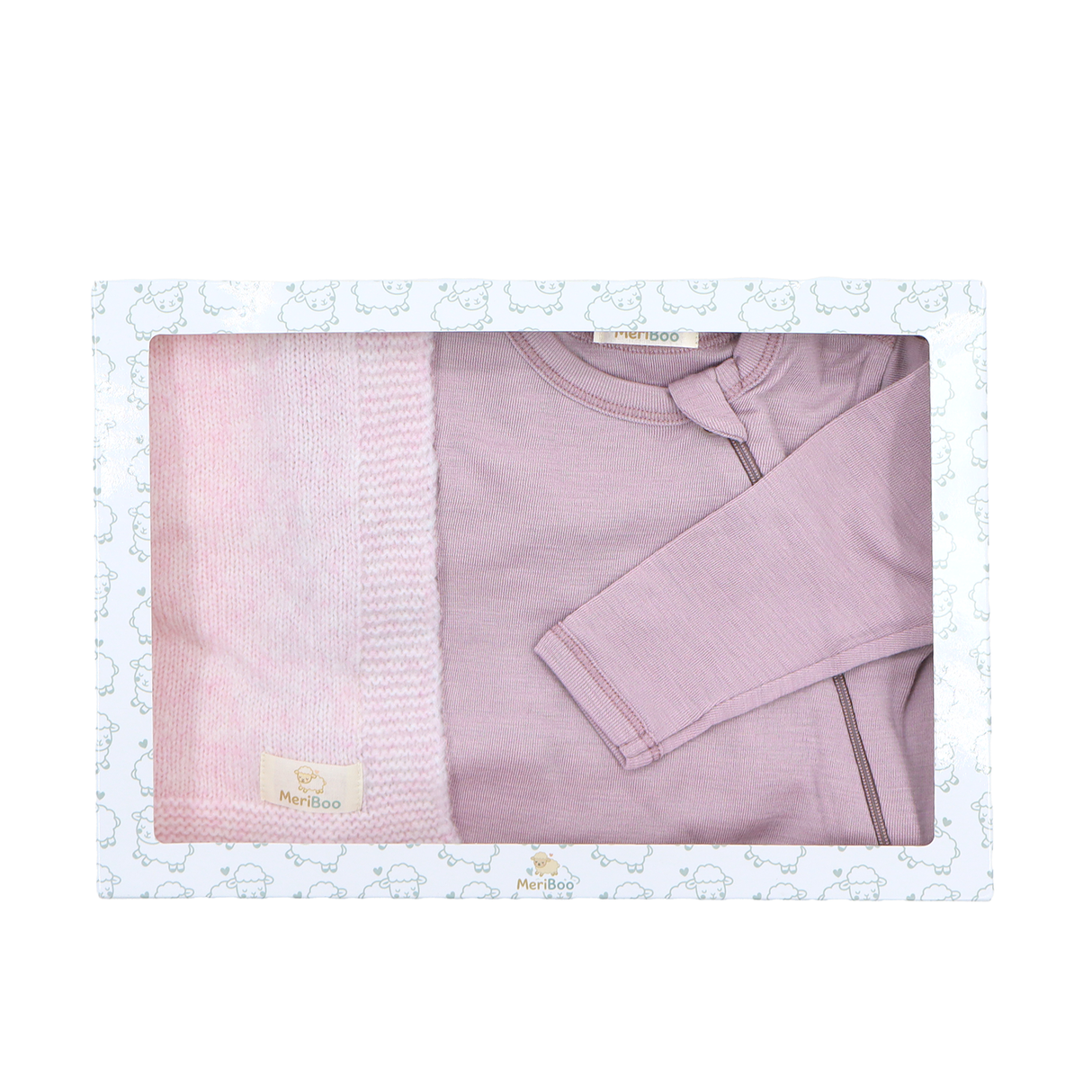 MeriBoo set - salopetă + păturică din lână merino certificată „Sweet Dreams”