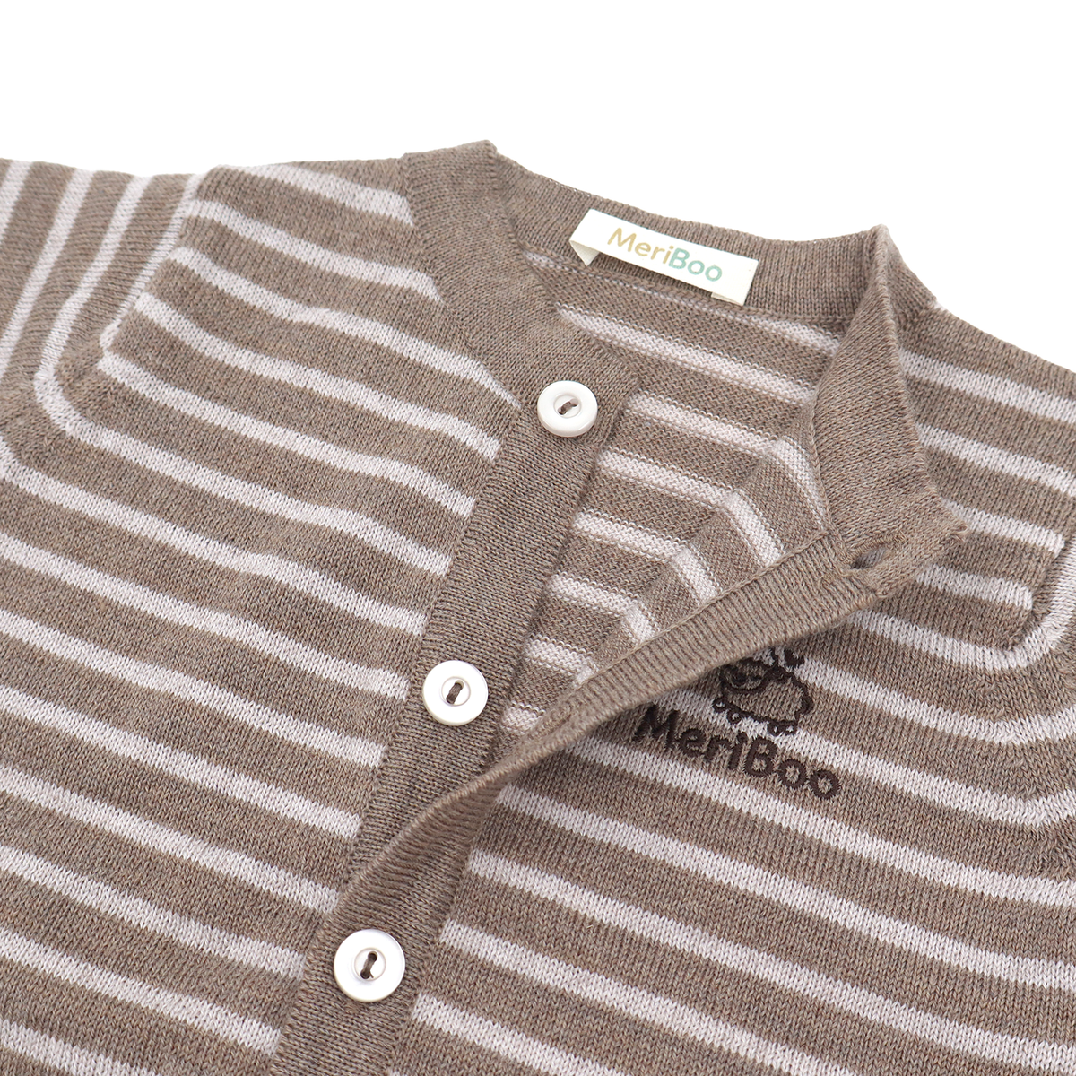 Cardigan tricotat din lână merinos 100% organică