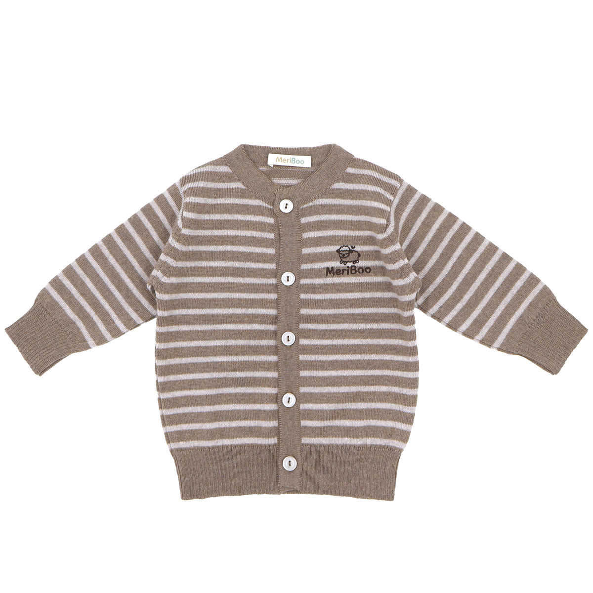 Cardigan tricotat din lână merinos 100% organică