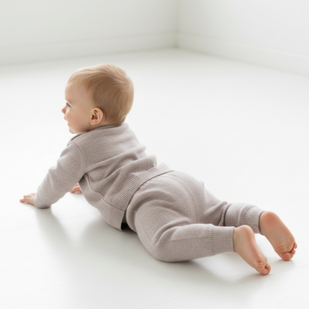 Pantaloni tricotați din lână merinos 100% organică