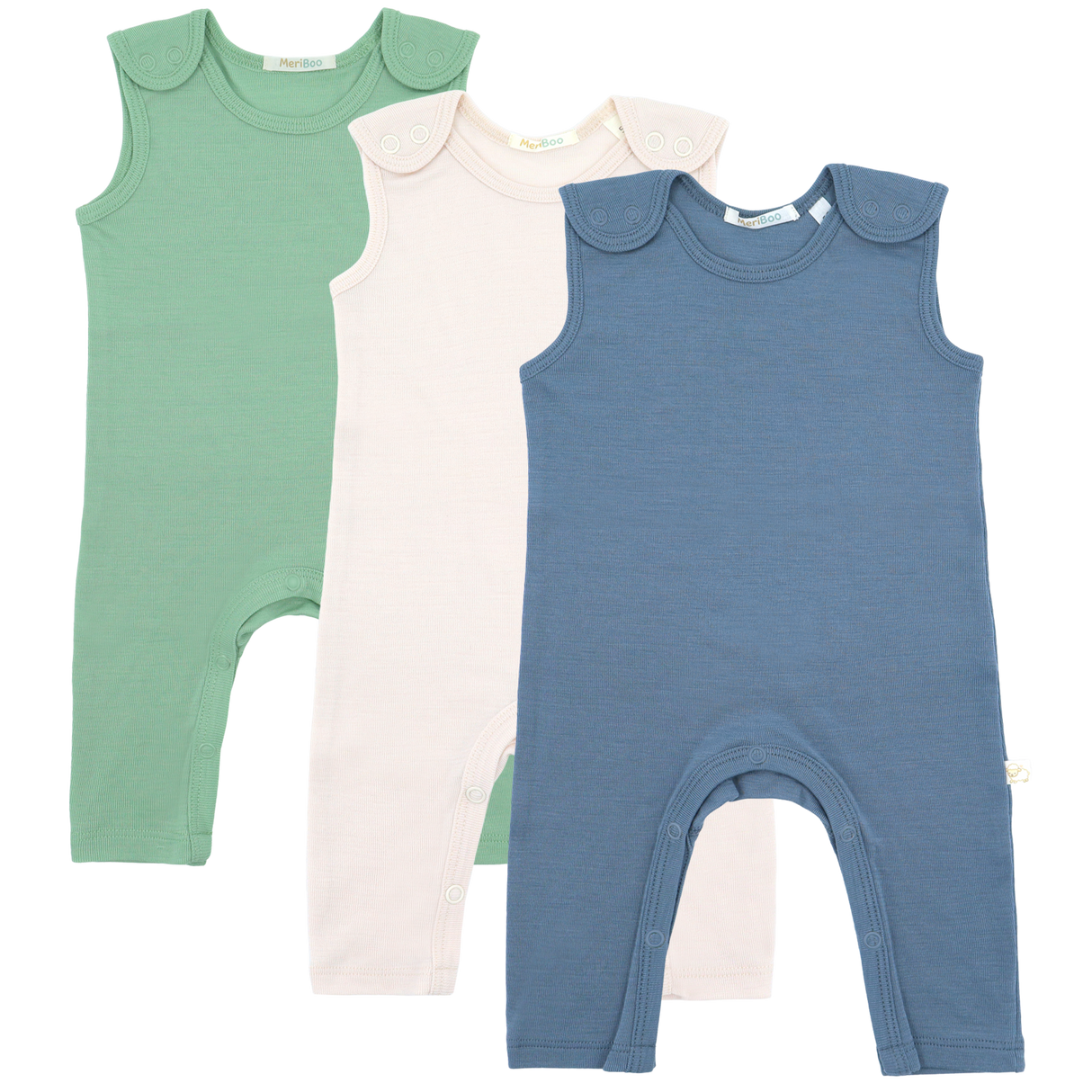 Salopetă (romper) din lână merinos 100% organică, cu nasturi pe umeri