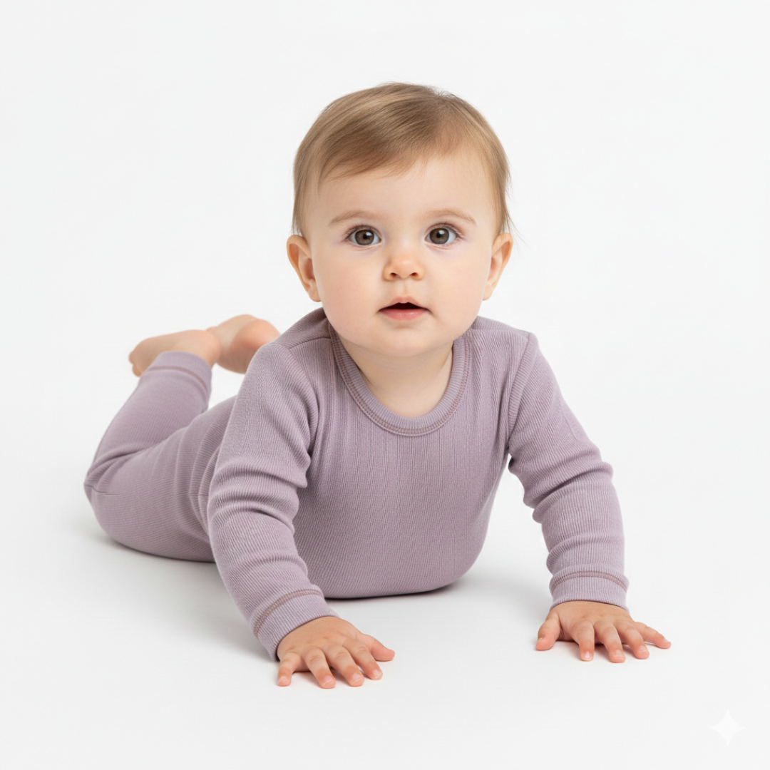 Bluză cu mânecă lungă din lână merinos 100% organică