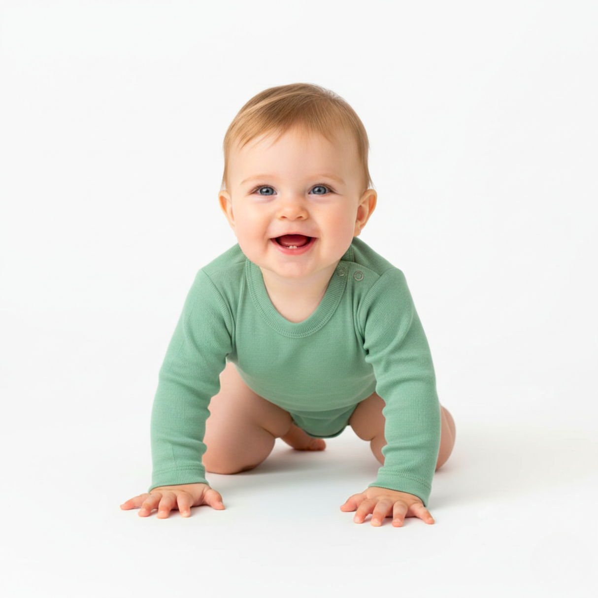 Body cu mânecă lungă din lână merinos 100% organică