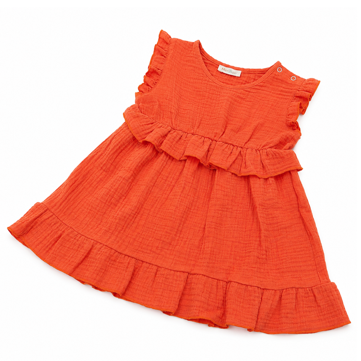 "Soft Breeze" dress made from 100% organic muslin with buttons for easy dressing