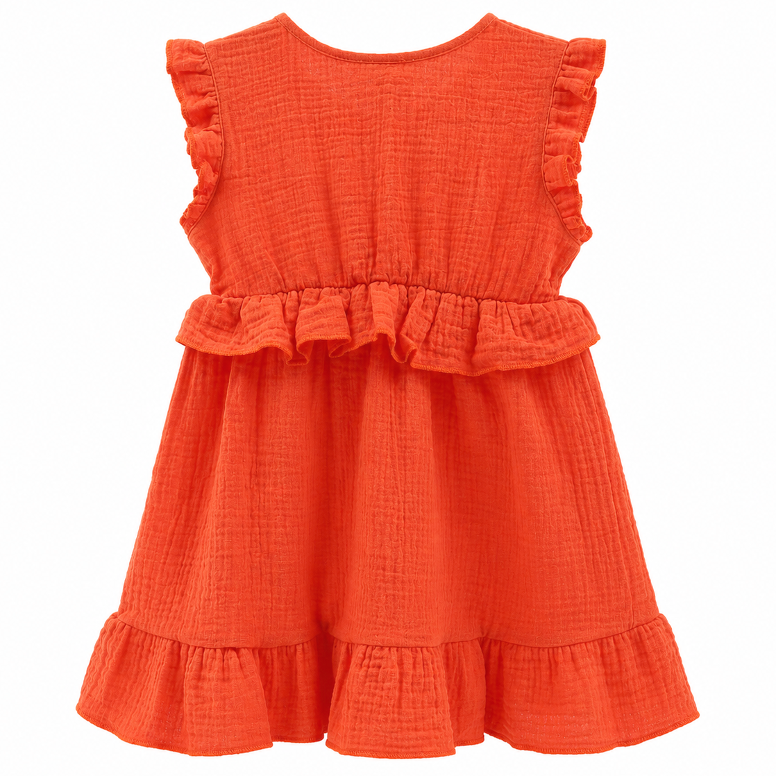 "Soft Breeze" dress made from 100% organic muslin with buttons for easy dressing