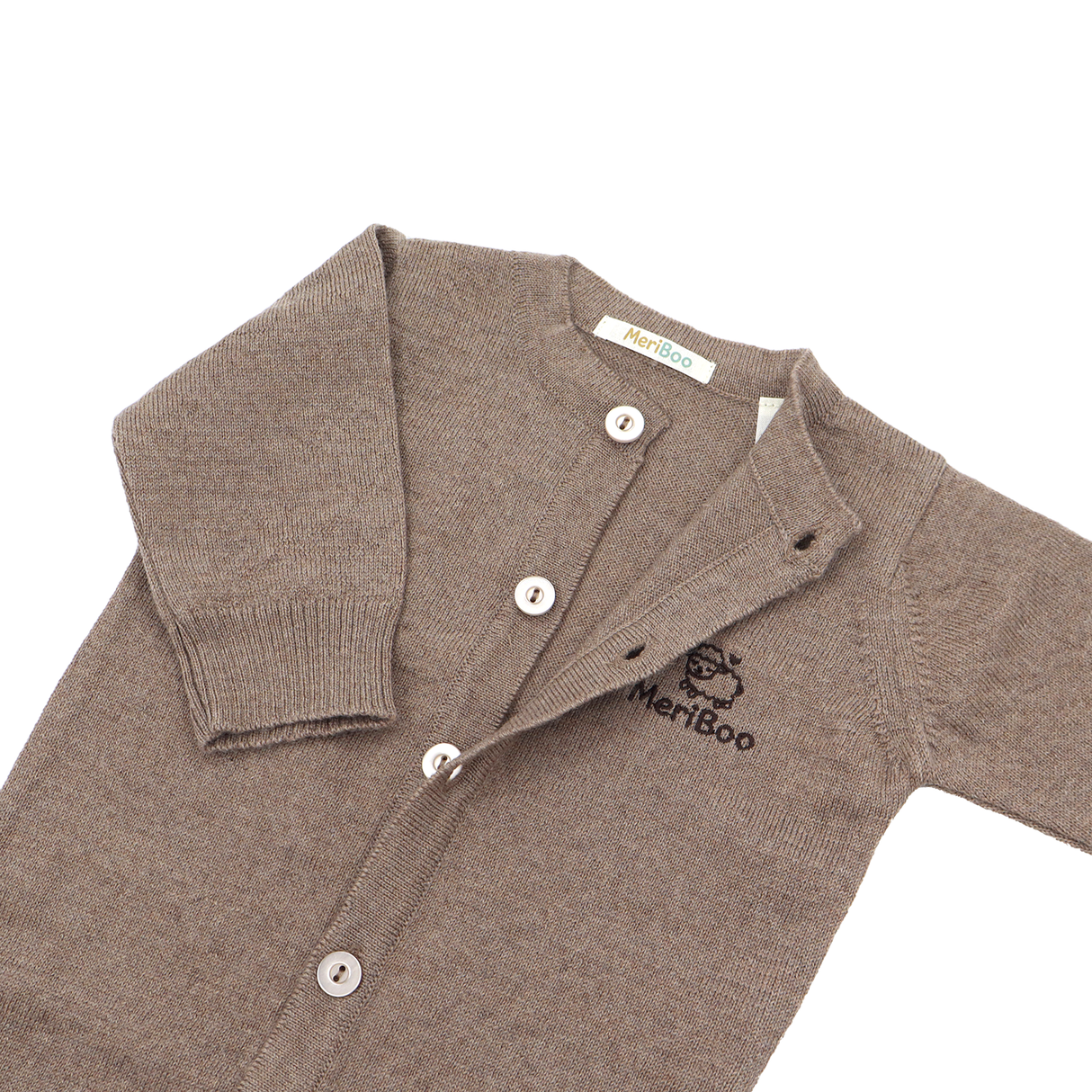 Salopă tricotată din lână merinos 100% organică