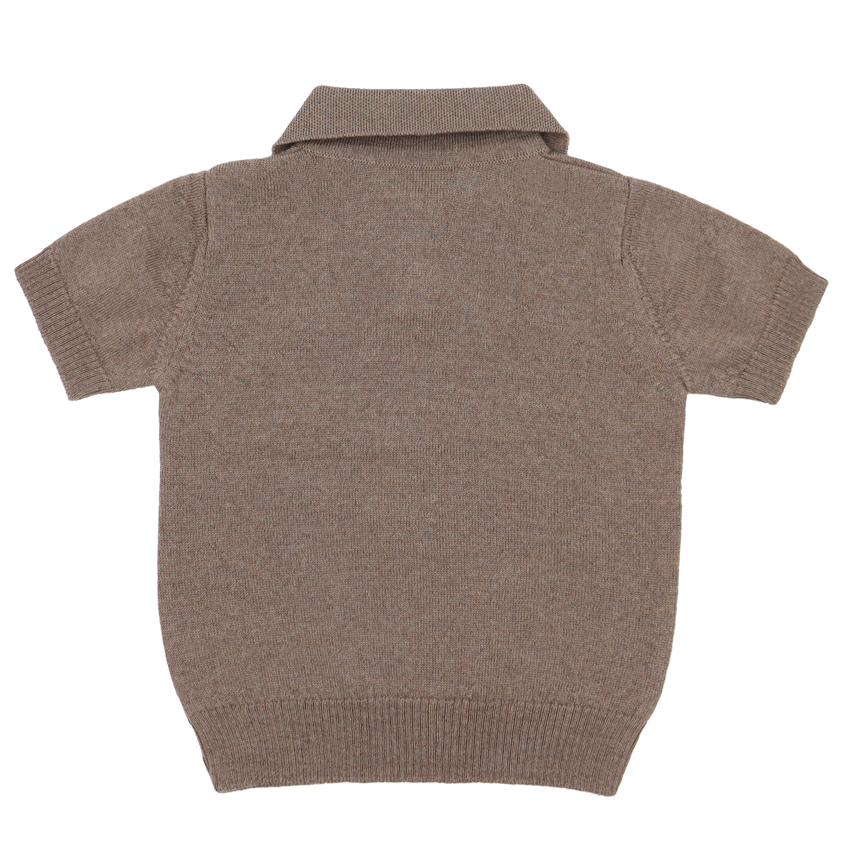 Bluză tricotată cu guler din lână merinos 100% organică