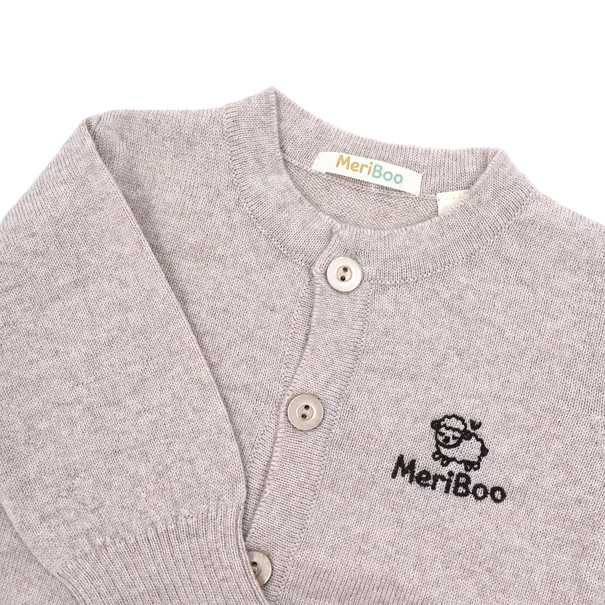 Cardigan tricotat din lână merinos 100% organică