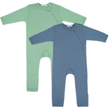 Set of 3 100% organic merino wool jumpsuits with side zip