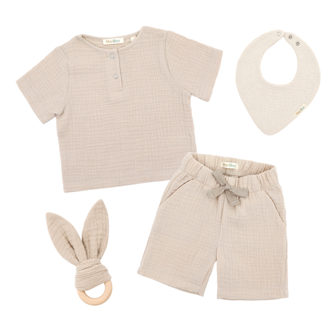 Sunny Days Set made of 100% organic muslin