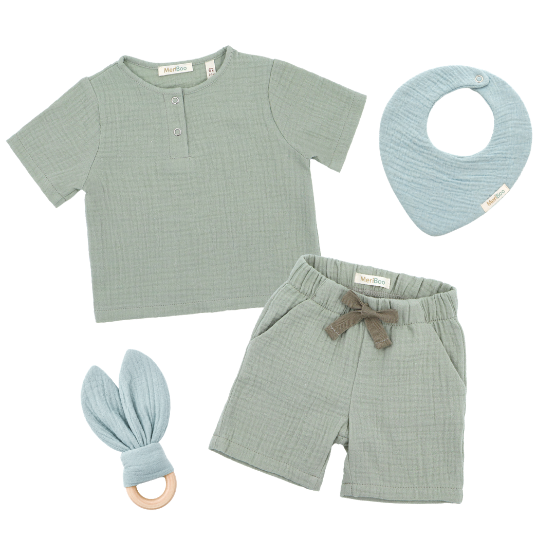 Sunny Days Set made of 100% organic muslin