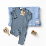 Set MeriBoo - salopetă + păturică din 100% lână merino certificată „Sweet Dreams”