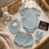 Set pentru ieșirea din spital "First Summer" din 100% muselină organică