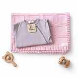 Set MeriBoo - salopetă + păturică din 100% lână merino certificată „Sweet Dreams”