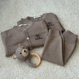 Cardigan tricotat din lână merinos 100% organică