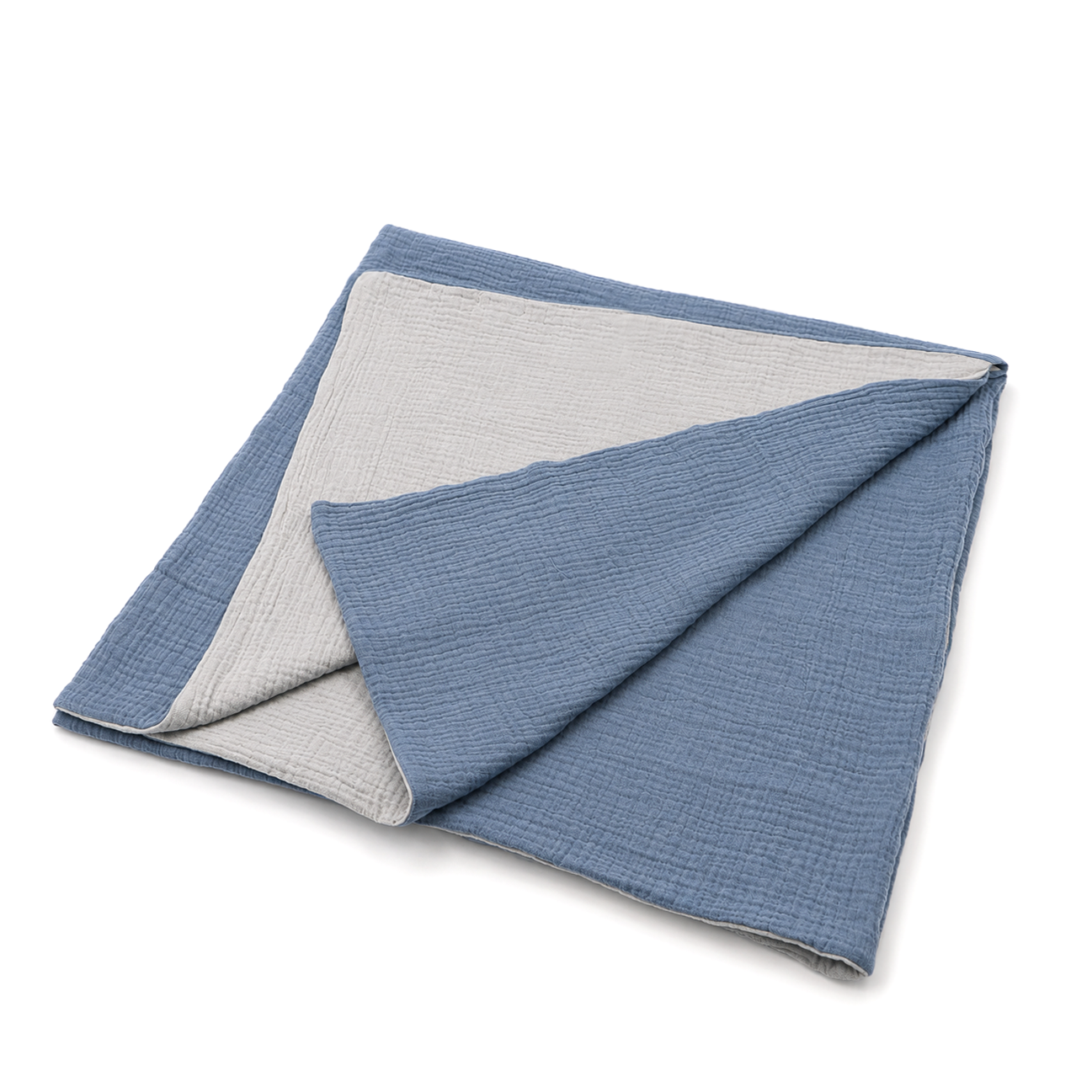 Reversible blanket made of 100% organic muslin