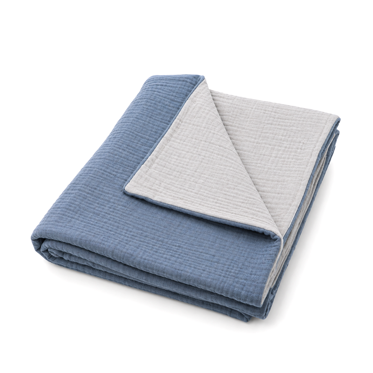 Reversible blanket made of 100% organic muslin