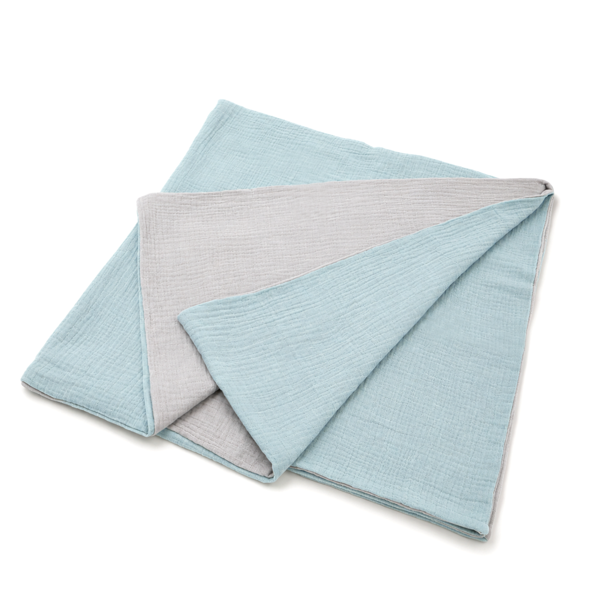 Reversible blanket made of 100% organic muslin