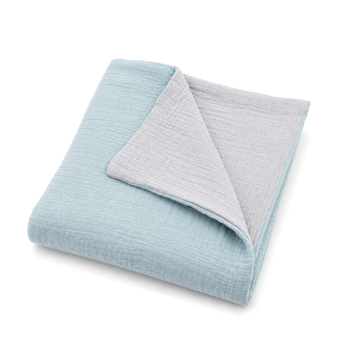 Reversible blanket made of 100% organic muslin
