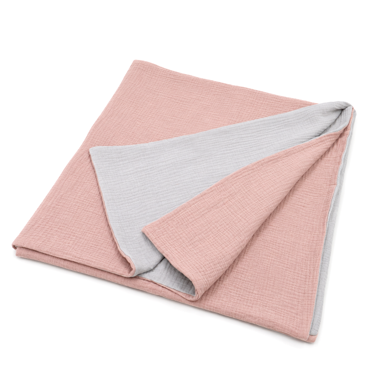 Reversible blanket made of 100% organic muslin