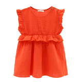 Rochie „Soft Breeze” din 100% muselină organică cu nasturi pentru îmbrăcare ușoară