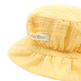 "Soft Breeze" hat made of 100% organic muslin with an extended back to protect the neck