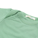 Set of 3 long-sleeved bodysuits with a round neckline made of 100% organic merino wool