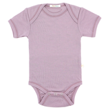 Body cu mânecă scurtă din lână merinos 100% organică