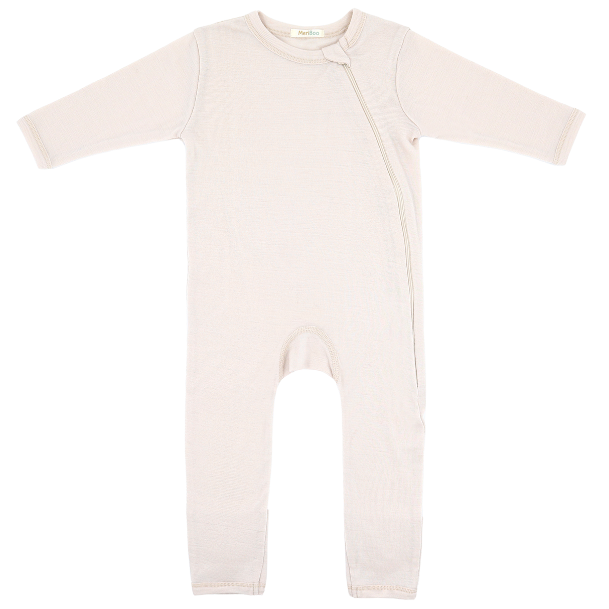 Jumpsuit (romper) made of 100% organic merino wool with side zipper
